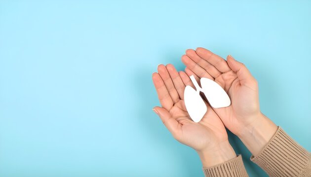 Hands protecting lungs, symbol of tuberculosis, tbc prevention, and respiratory health awareness