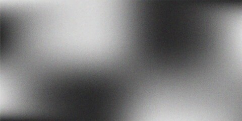 Grainy gradient background, grey black white monochrome abstract noise texture banner...
