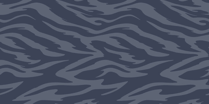retro zebra or tiger pattern background. blue animal colored skin background. Vector illustration. Tiger stripe camouflage