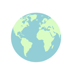 Flat Earth Globe UI Icon for Web and Mobile Interface