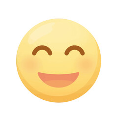 Happy Smiling Face Emoji UI Icon for App Interface