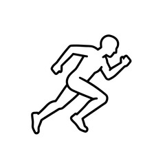 Running Person Outline Vector Icon for App UI