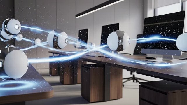 AI learning tools virtual classroom concepts. Advanced AI Learning Tools Creating Interactive Virtual Classroom Connection Sparks Curiosity About Future Education Technology Innovation In Modern