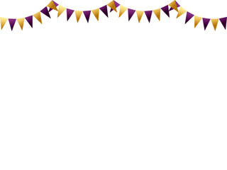 Obraz premium ガーランド三角、曲線、m金13紫F3