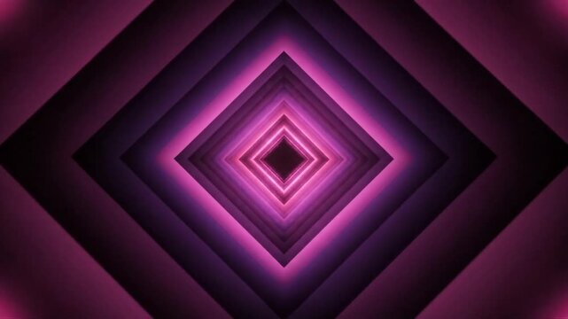 Pink Neon Diamond Shapes Fading Animation.