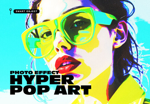 Hyper Pop Art Portrait Effect Template