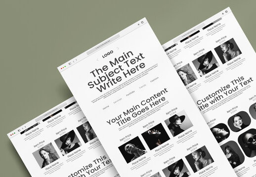 Newsletter Landing Page Design