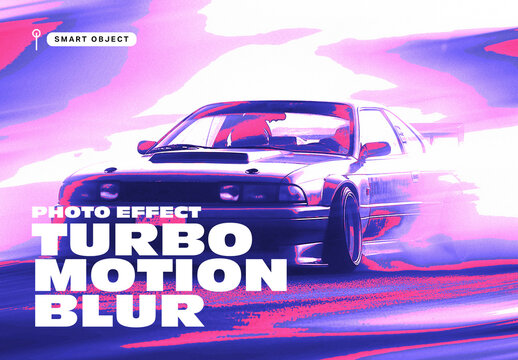 Neon Turbo Motion Photo Effect Template