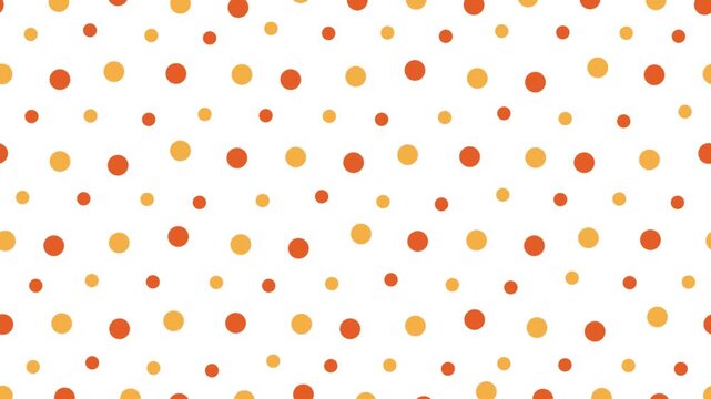 Orange and yellow polka dot pattern on white Keywords: polka dot, pattern, dots, circles, orange