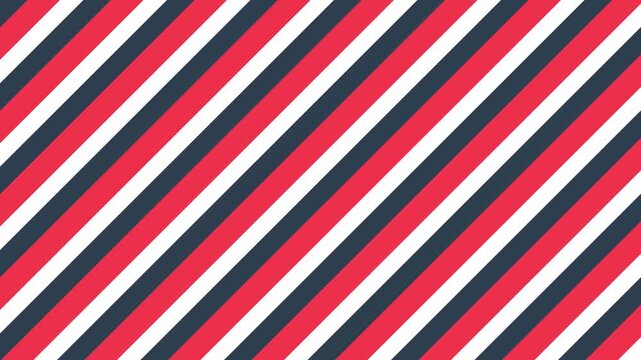 Red White Blue Diagonal Stripes Seamless Pattern Abstract Background Graphic Design Element