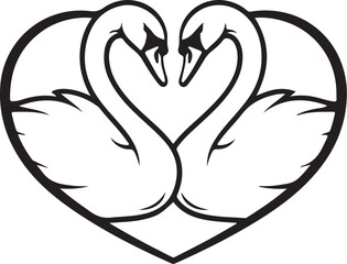 Swan Love Silhouette SVG Bundle