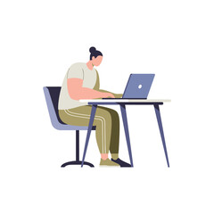 Person Laptop Desk Work