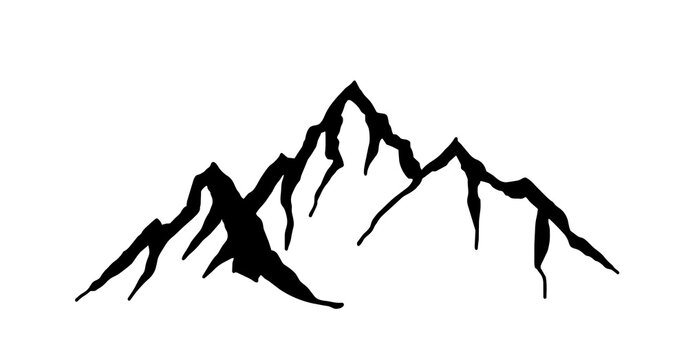 Silhouette Berge - Bergmotiv Hintergrund 