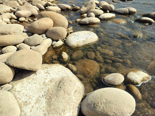 Shallow Stream Pebbles Natural Background
