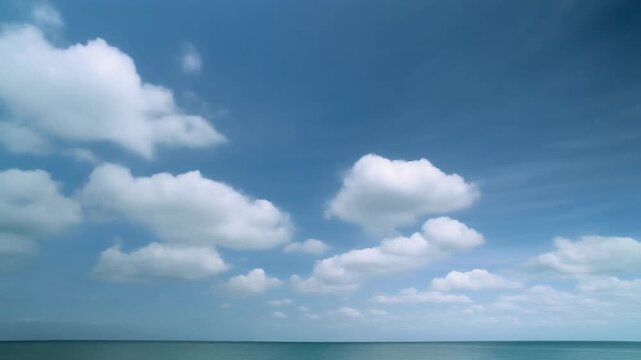 Clouds Over Ocean Horizon.