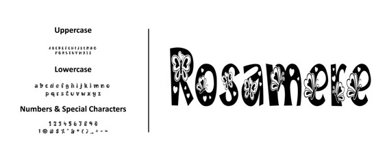 Rosamere is an Elegant handwritten script font crafted for branding, logos, invitations, and modern typography projects. Smooth flowing strokes and stylish curves create a premium artistic feel ideal  © Vector Hall