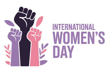 Fototapeta premium International women's day celebration with diverse fists raised