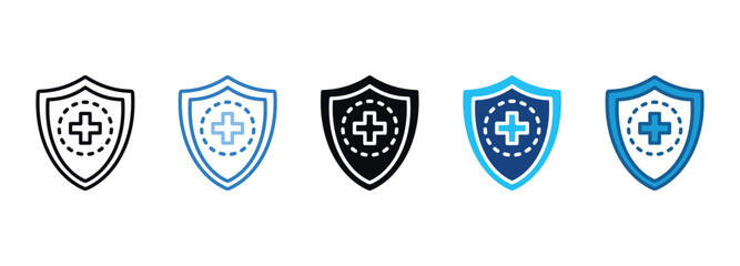 Health Protection Icon Set Multiple Style Of