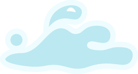 Obraz premium Illustration of Blue Water Splashes vector shape