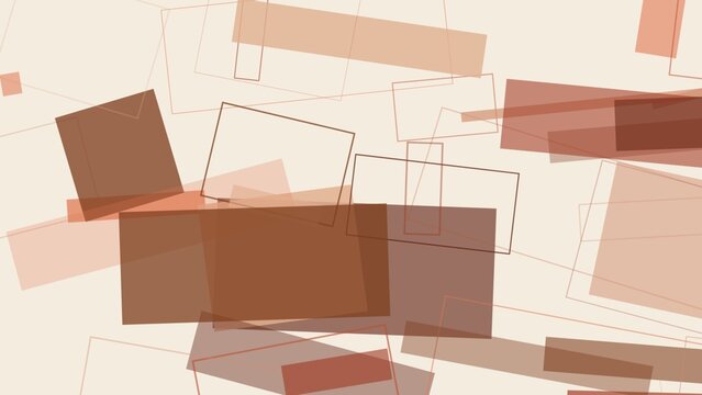 Abstract Geometric Pattern with Overlapping Brown Rectangles