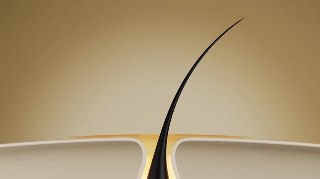 Hair Root Repair with Golden Nutrient Serum &ndash; Cosmetic Hair Care 3D Animation