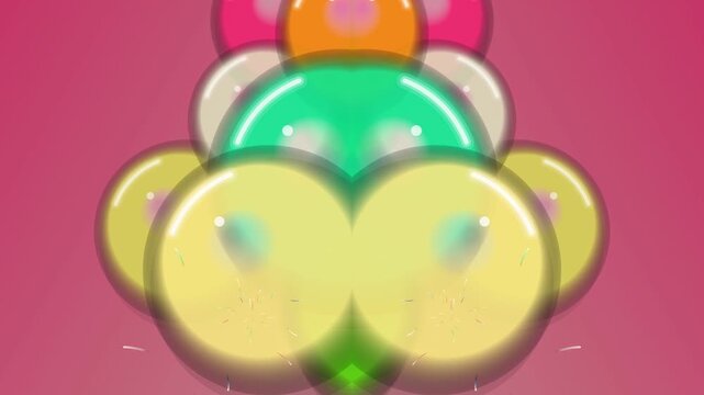 Colorful Cartoon Character with Symmetrical Design and Bright Colors.