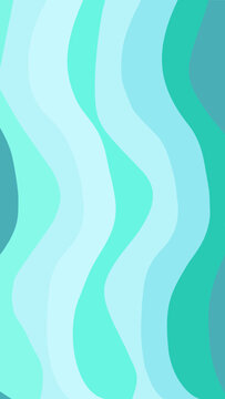 Abstract Blue and Turquoise Wavy Background with Fluid Curved Shapes