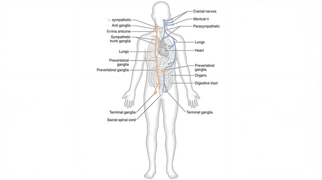 Mapping the elegant neural architecture of the human autonomic system guiding internal organ function