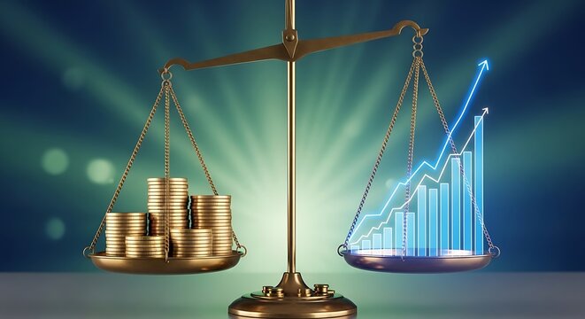 Balance Scale Weighing Coins Against Rising Financial Graph jpg (359).jpg