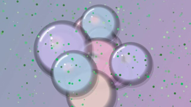 Colorful Bubbles in Liquid Macro View.