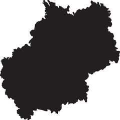 Obraz premium Black silhouette map of France outline shape for travel and geography concepts isolated on white background