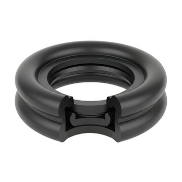 Black rubber o-ring seal for mechanical or plumbing applications