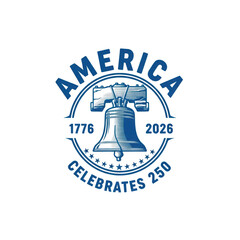 Vintage america celebrates its bicentennial logo design