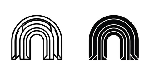 Obraz premium Archway Tunnel Design Symbol Commercial