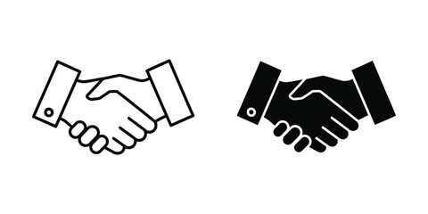Obraz premium Handshake Agreement Deal Corporate Partnership Vector Icon