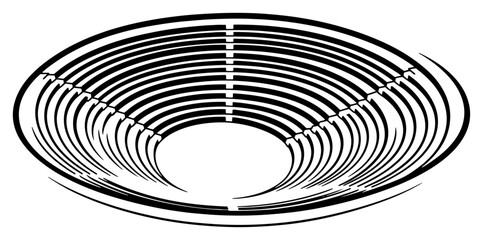 Stylized perspective view of an arena stadium or ancient amphitheater seating arrangement © Camel