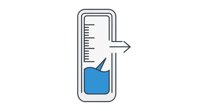 Thermometer with rising temperature.