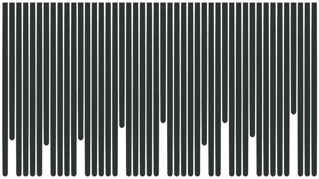 A dense striped texture or background with vertical lines moving up and down in a random pattern. Simulates a playing piano.