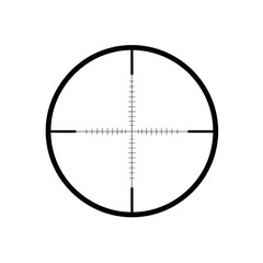 A simple target with crosshair markings for precision aiming practice.