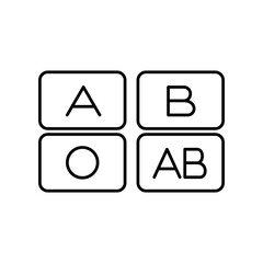 血液型をモチーフにしたアイコン