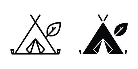 Teepee Tent Leaf Camping Symbol Commerce © Jahidul