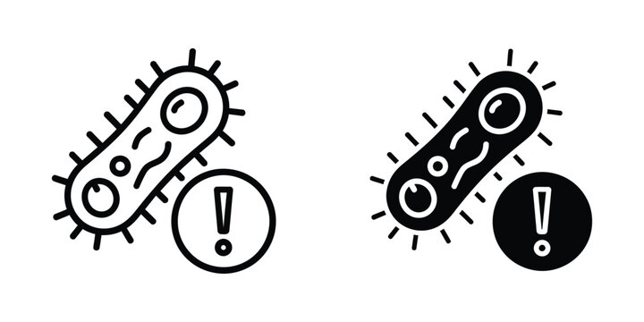 Bacteria Warning Icon Health Alert