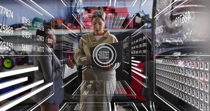 Centered tech holding device in garage, left lead gesturing causing HUD panels converging for tests