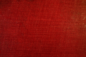 Fototapeta premium Textured red fabric hard book cover, dirty vintage pattern mockup