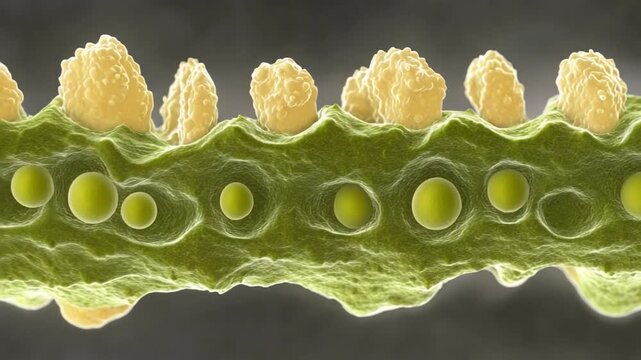 Cellular structure with embedded spheres