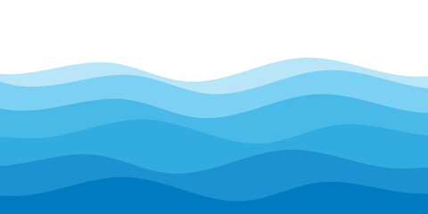 Abstract Blue Sea Wave Background with Fluid Water Swirl Motion