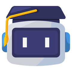 Robotic Head Graduation Cap