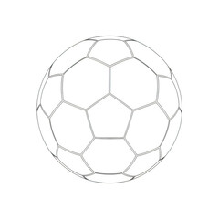 Fototapeta premium Geometric representation of a soccer ball with pentagonal and hexagonal patterns