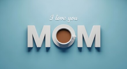 Happy mother's day coffee cup graphic