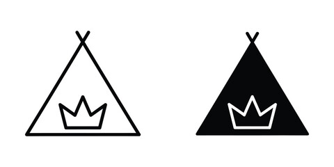 Teepee Crown Icon Royalty Emblem © Jahidul